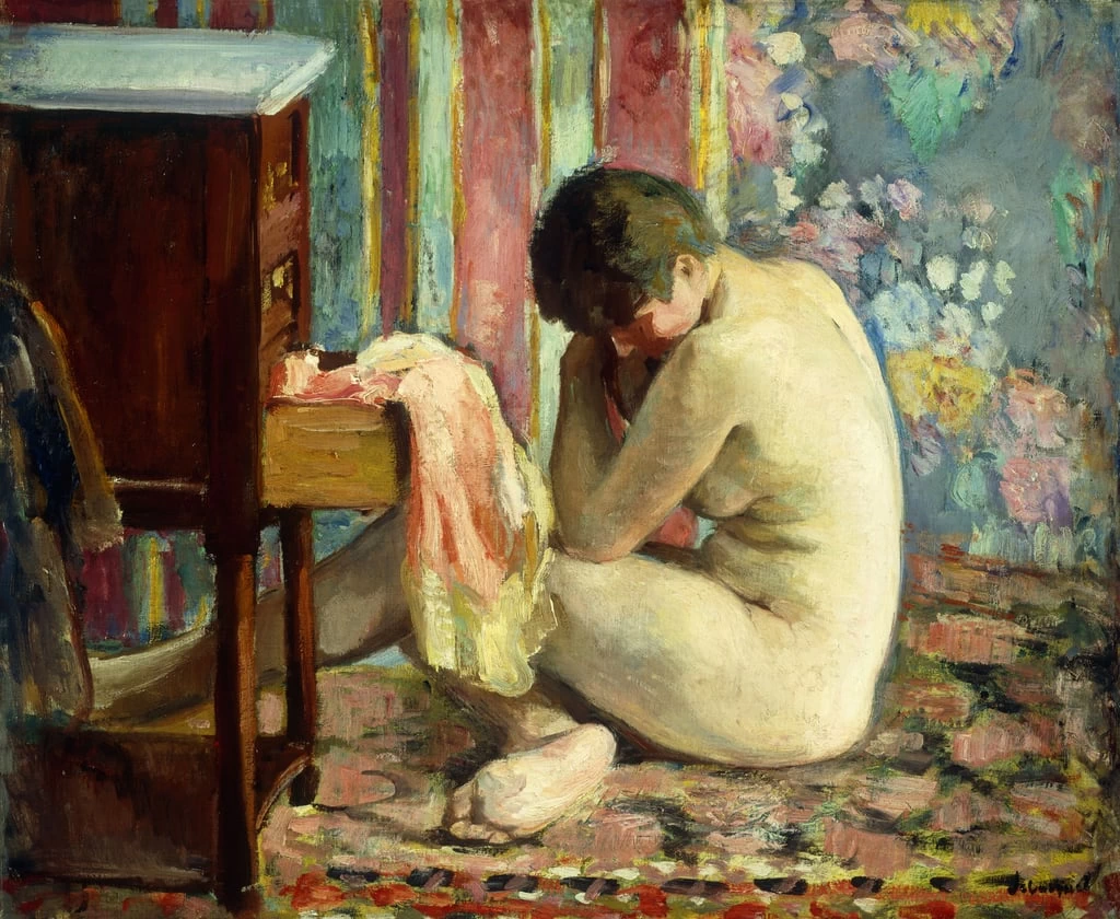Nudo con camicia rosa, 1926